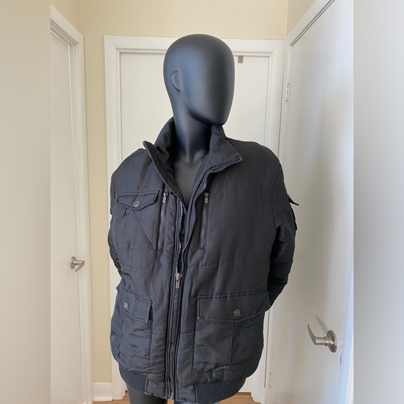 Black Bomber Winter Jacket - Picture 3 of 7